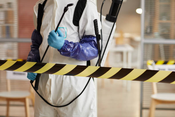 Professional Sewage Cleanup technician working in Galveston, IN